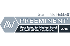   Recognition from Martindale-Hubbell 2018 Peer-Rated: Preeminent