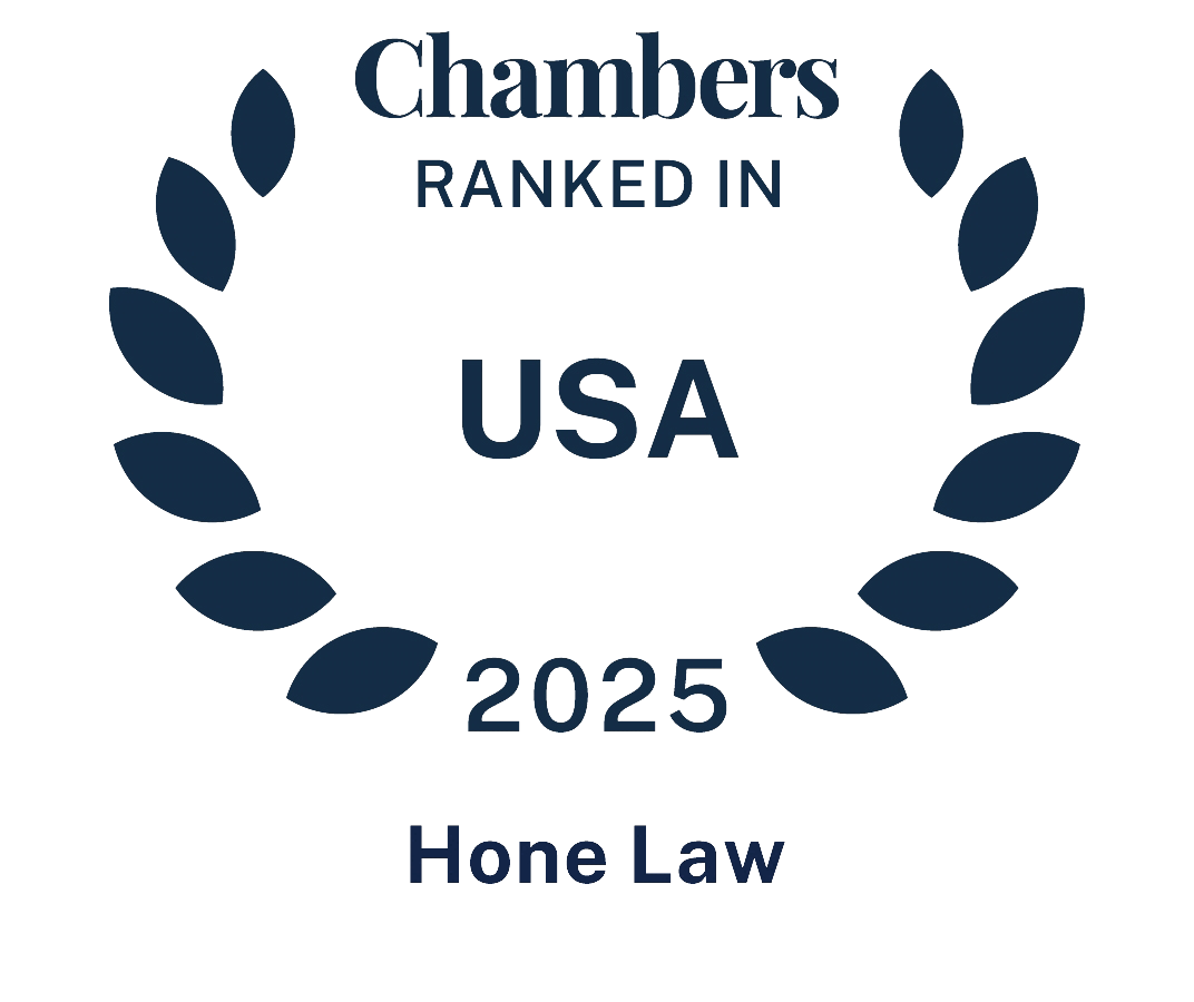 Chambers ranked in USA 2025, Hone Law, badge